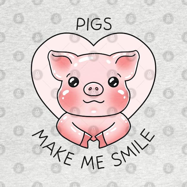 Pigs make me smile - Funny pig by Nikamii